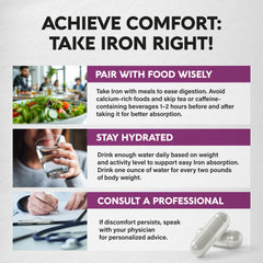 NUTRAHARMONY iron absorption visual implying efficient uptake.