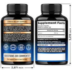 NUTRAHARMONY L-Theanine capsules ready for mindful, focused days.