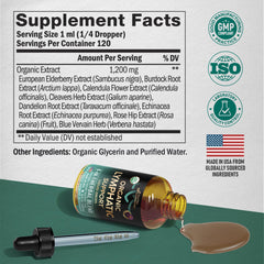 NutraHarmony Lymph Drops echinacea bottle emphasizing immunity-friendly formula