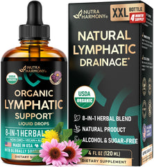 NutraHarmony Lymph Drainage Drops elderberry bottle for immune balance