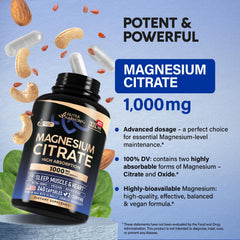 NUTRAHARMONY Magnesium Citrate capsules pouring conveys convenient daily intake