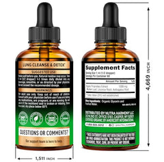 NUTRAHARMONY Mullein Drops being poured for daily respiratory wellness.