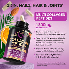 NutraHarmony multi collagen ingredients hyaluronic-acid highlights hydration support