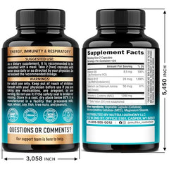 NutraHarmony NAC capsules close-up shows high-potency 1200 mg serving potential