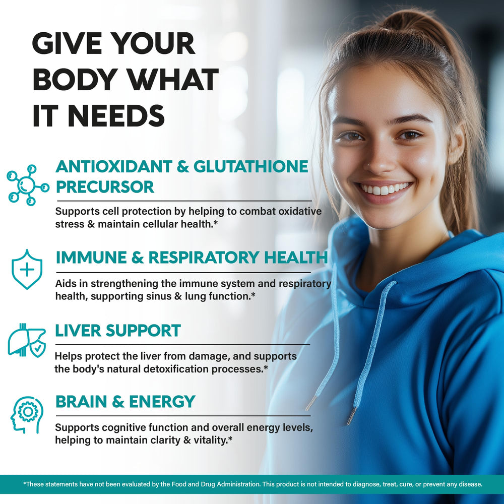 NUTRAHARMONY NAC label view communicates clean vegan non-GMO formulation