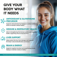 NUTRAHARMONY NAC label view communicates clean vegan non-GMO formulation