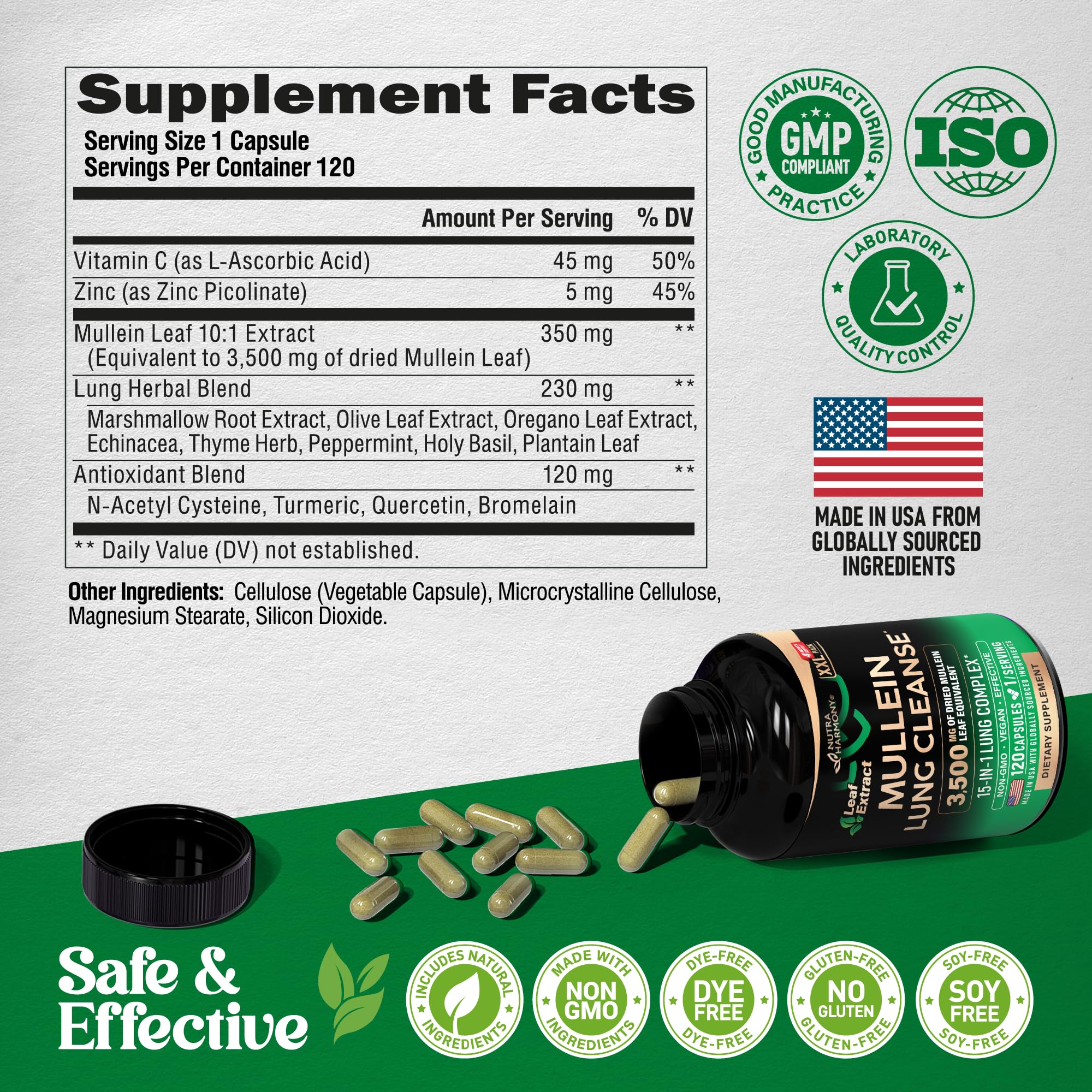 Nutraharmony quercetin complex as antioxidant support for lungs and vitality