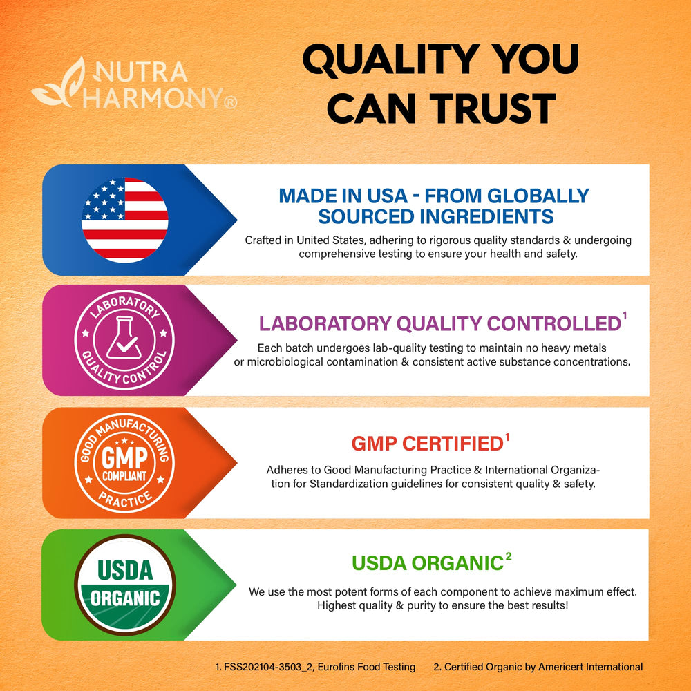 NUTRAHARMONY third-party tested for safety and potency