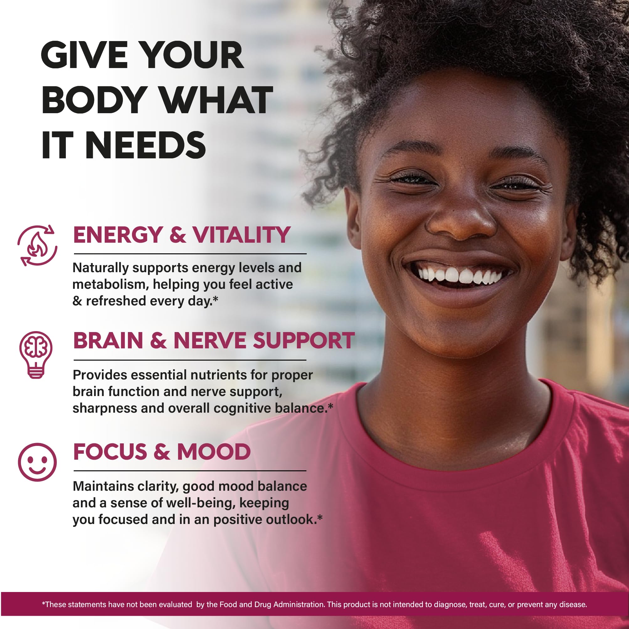 NutraHarmony B Complex label highlights bioactive B vitamins for absorption