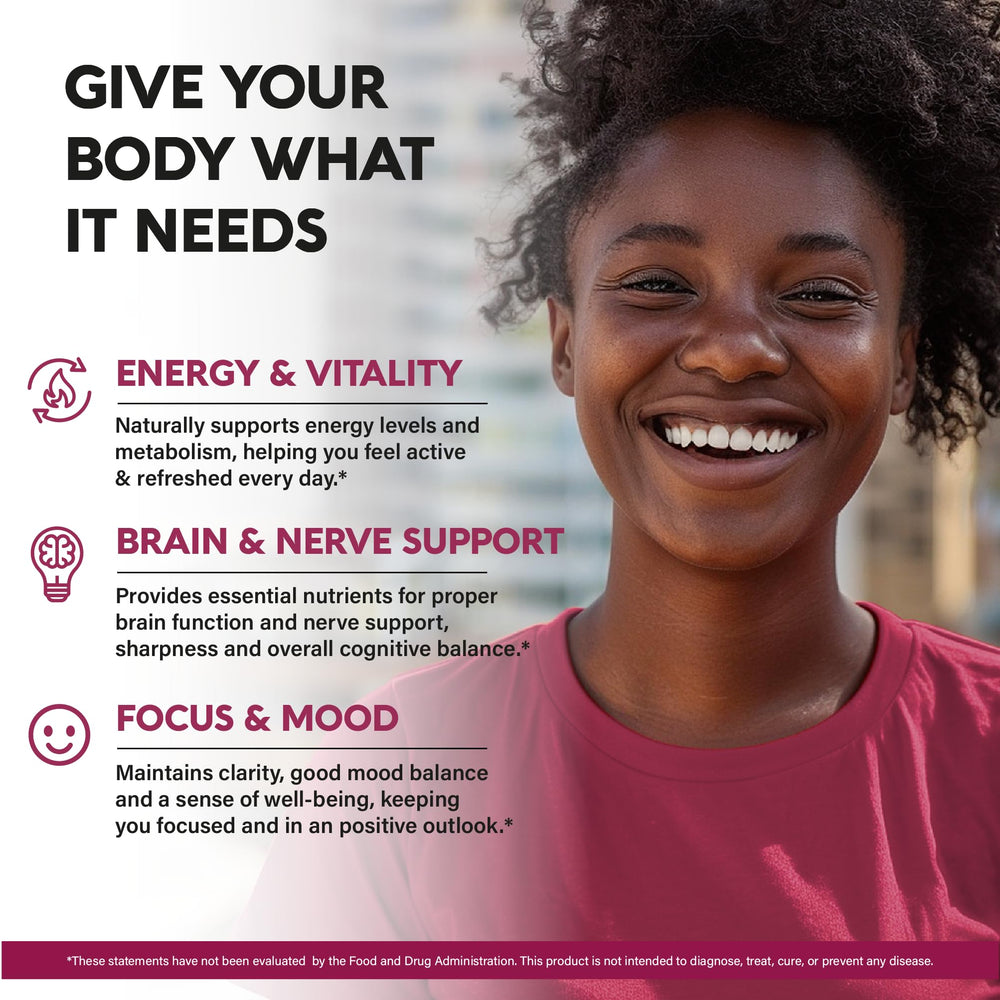 NutraHarmony B Complex label highlights bioactive B vitamins for absorption