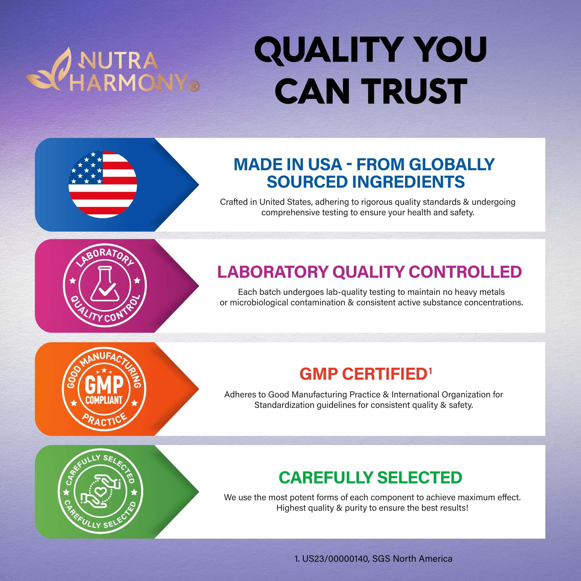 NutraHarmony vitamins and minerals array supporting mood and calm