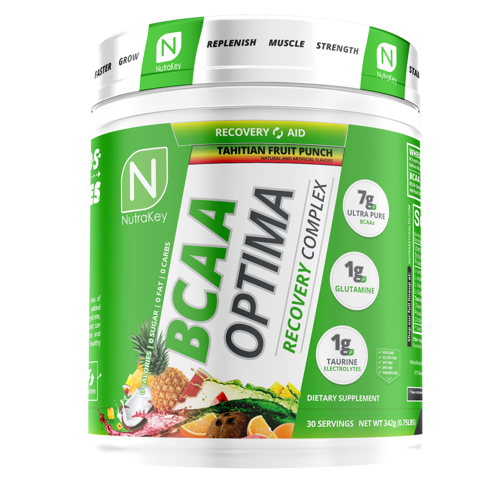 NutraKey BCAA Optima scoop in shaker ready for post-workout recovery