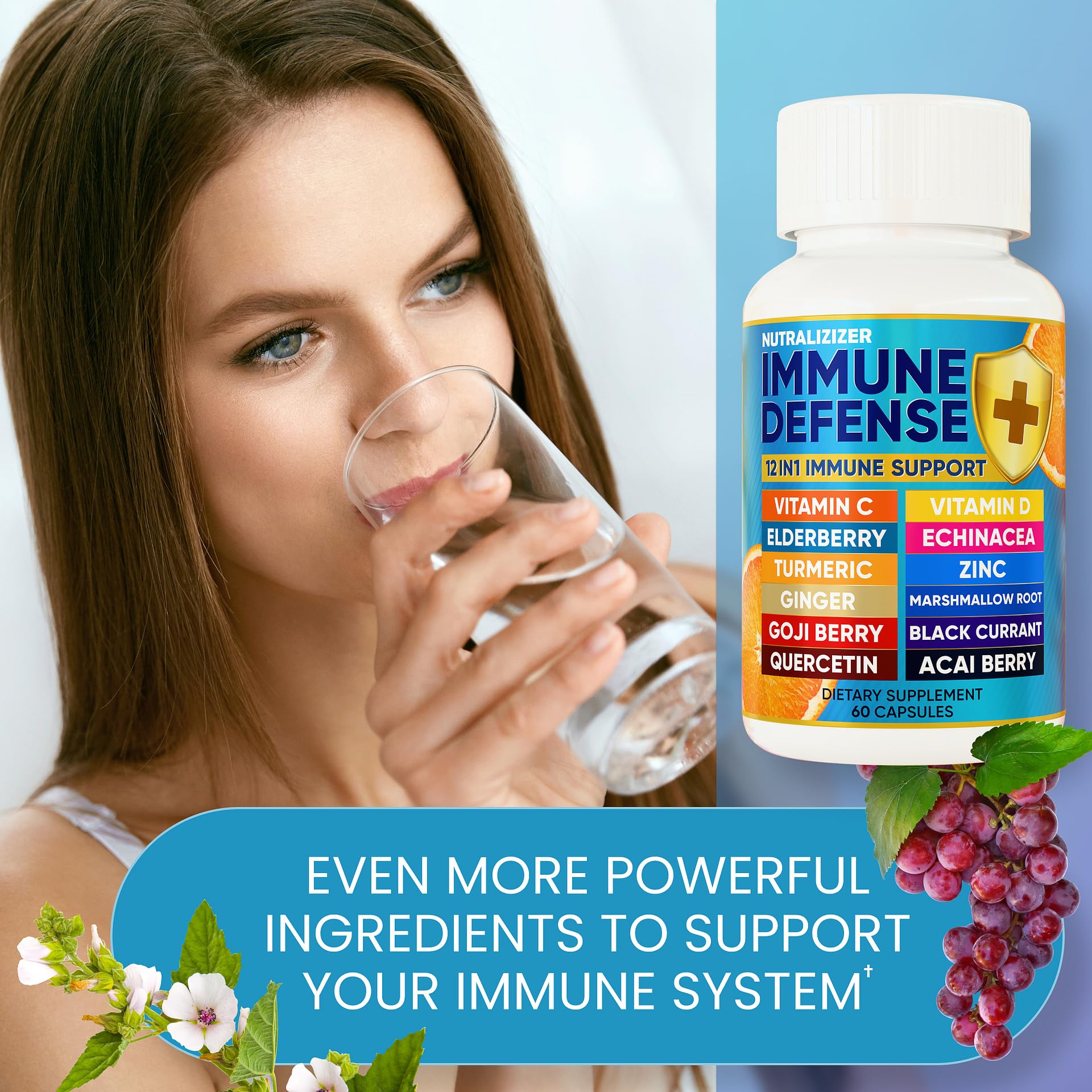 NUTRALIZIZER daily-dosing with a glass of water for routine use.