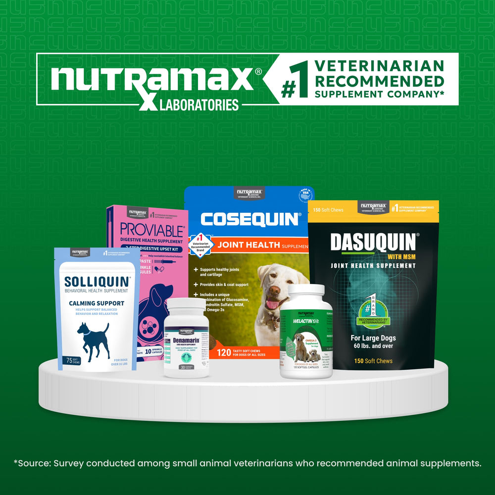 Cobalequin packaging and label highlighting 45 chewables per bottle.