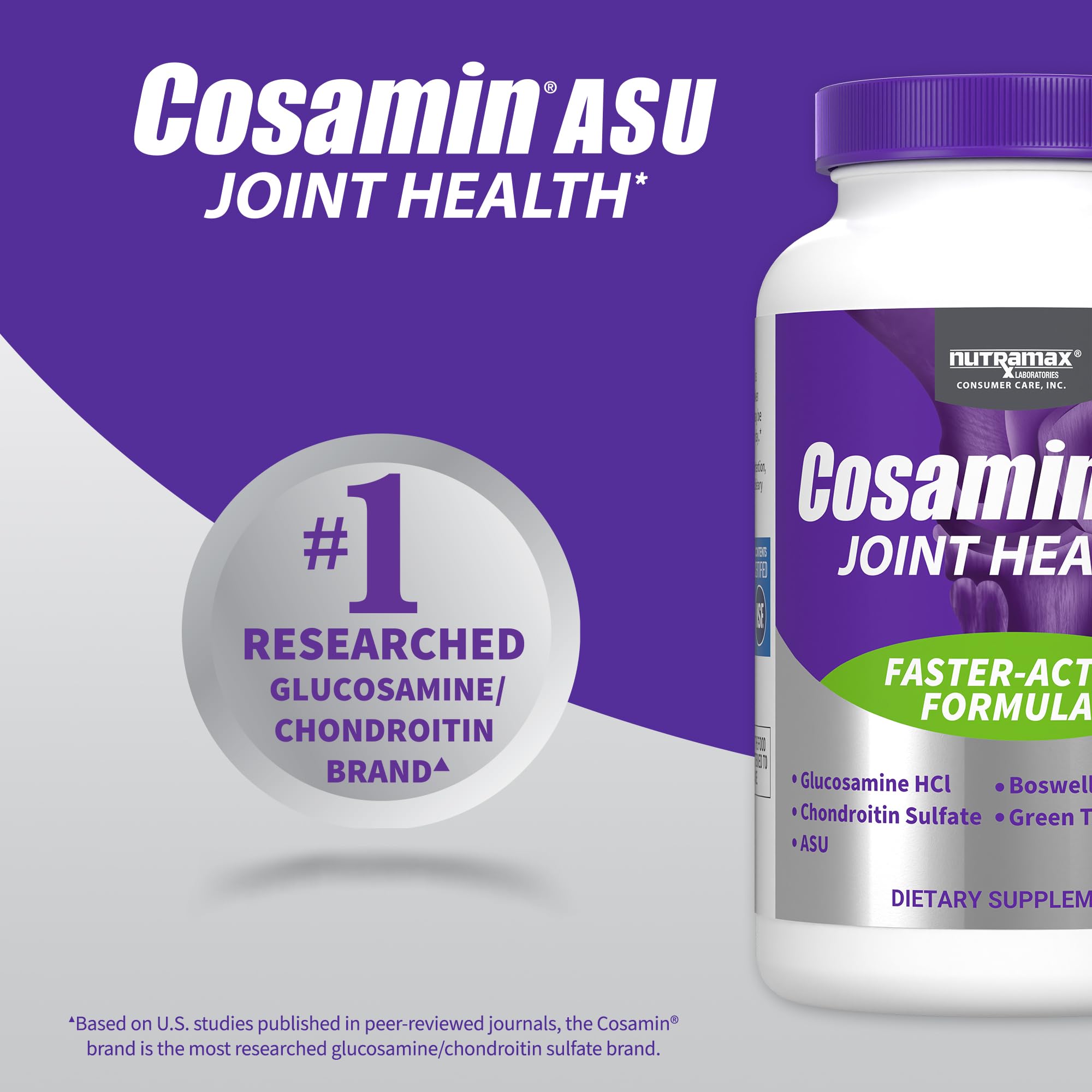 Nutramax Cosamin ASU ASU ingredient panel close-up