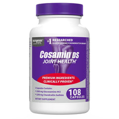 Nutramax Cosamin DS bottle front with capsules for joint support.
