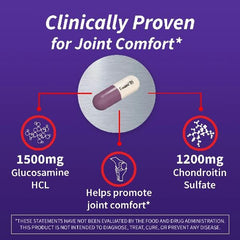 Nutramax Cosamin DS bottle side highlights 210 capsules for ongoing use.