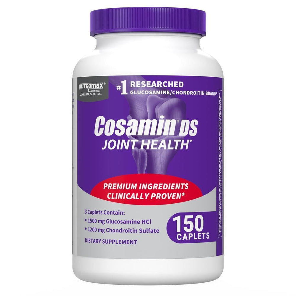 Nutramax Cosamin DS bottle highlighting glucosamine and chondroitin for joints