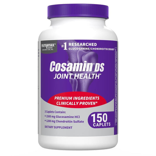 Nutramax Cosamin DS bottle highlighting glucosamine and chondroitin for joints