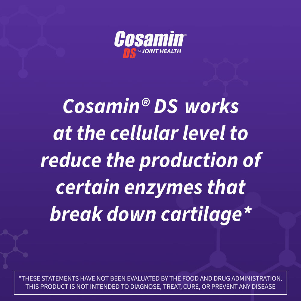 Cosamin DS capsules in hand highlighting convenient daily intake