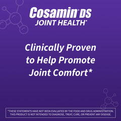 Nutramax Cosamin DS label back lists supplement facts for informed use.