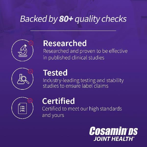 Nutramax Cosamin DS packaging conveys trusted, long-standing joint support.