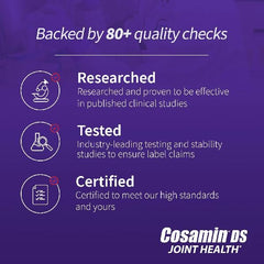Nutramax Cosamin DS packaging conveys trusted, long-standing joint support.