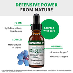 NutraMedix Barberry antioxidant ingredients pan highlights rich plant compounds for daily support.