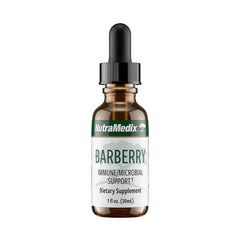 NutraMedix Barberry immune bottle pour supports daily gut and immune potential.