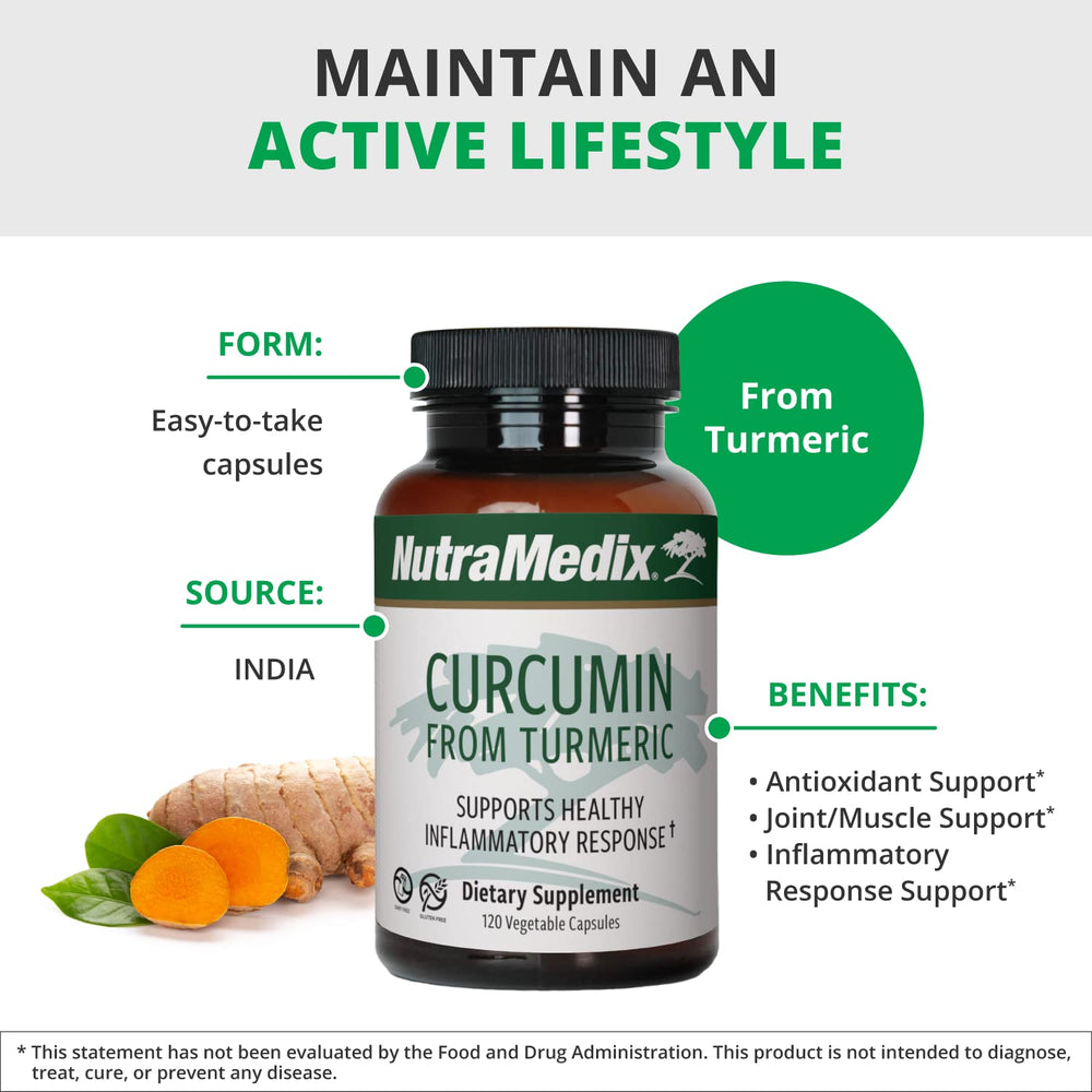 NutraMedix Curcumin packaging on shelf for daily wellness.