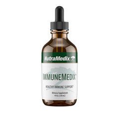NutraMedix ImmuneMedix bottle front shows broad-spectrum herbal blend for daily wellness.