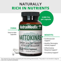 NutraMedix Nattokinase on kitchen counter during daily routine for circulation support.