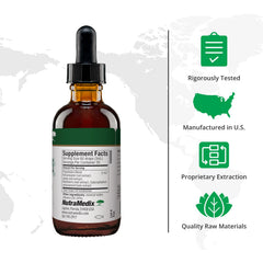 NutraMedix Nutra BBS label close-up, showcasing herbal ingredients for immunity support.