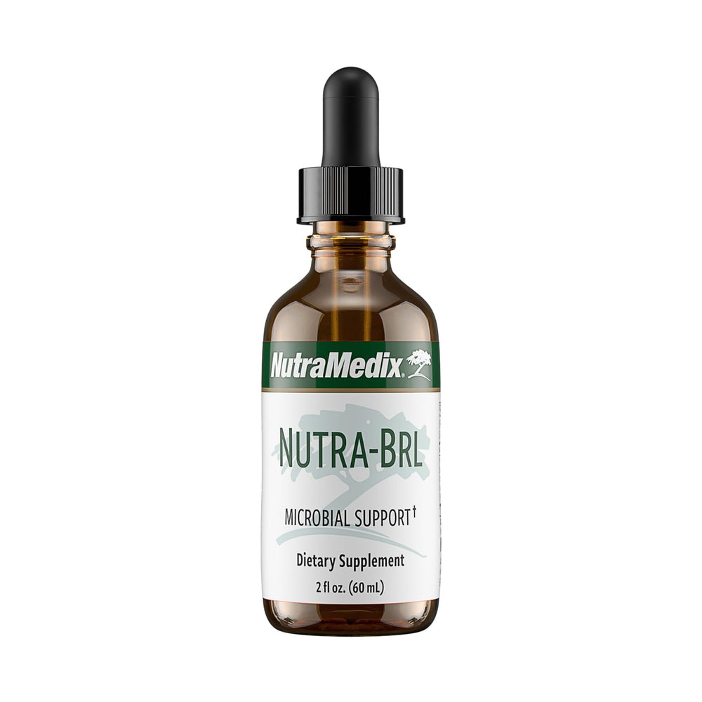 Nutramedix Nutra BRL bottle closeup for daily microbial balance support