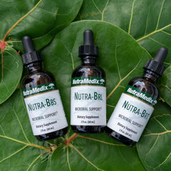 Nutra BRT logo with bottle emphasizes trusted herbal formula.