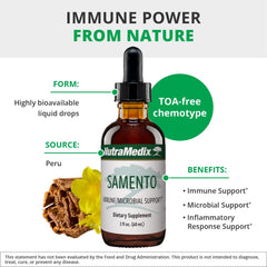 NutraMedix Samento bottle on counter ready for daily use.