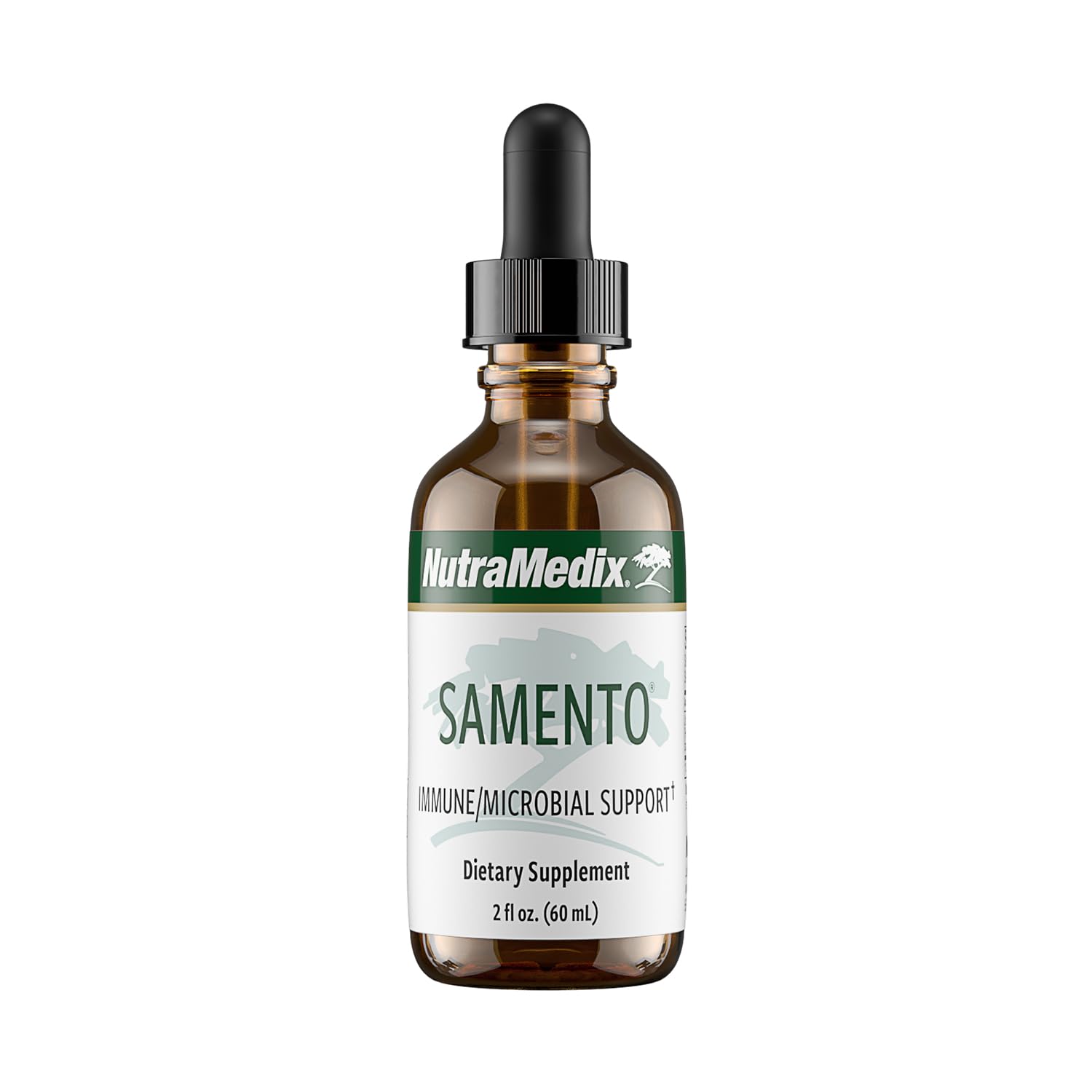 NutraMedix Samento tincture bottle with amber liquid for immune support.