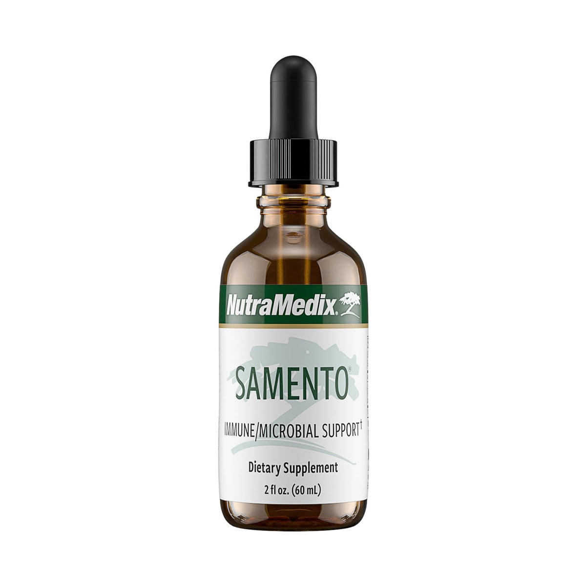 NutraMedix Samento tincture bottle with amber liquid for immune support.
