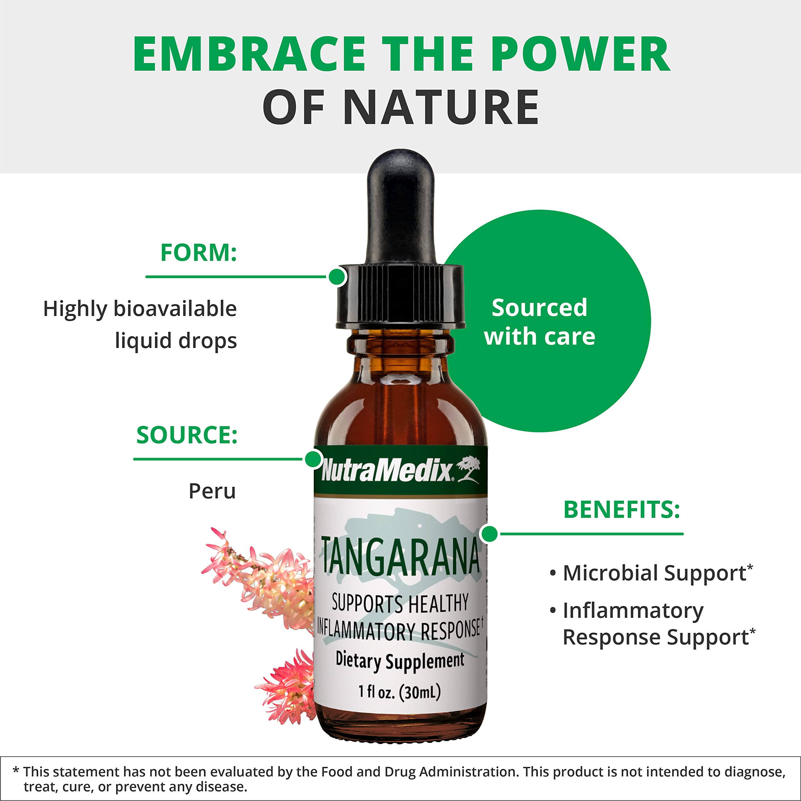 NutraMedix Tangarana bottle with spoon signals simple dosing