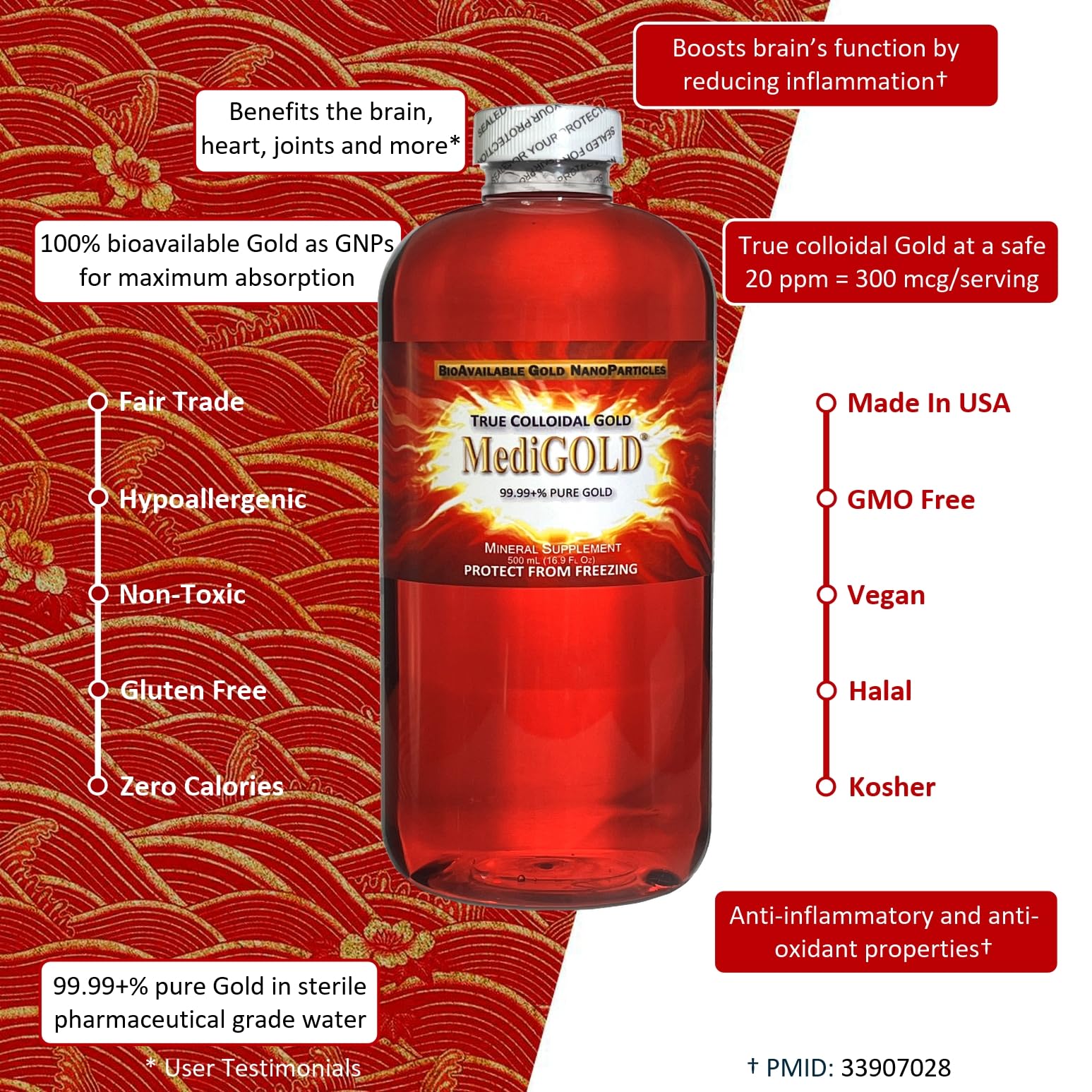 Nutraneering MediGOLD bottle-seal highlights double protection and product integrity.