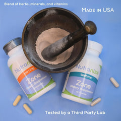 Nutranize Zone non-GMO, gluten-free, dairy-free formulation for clean nutrition.