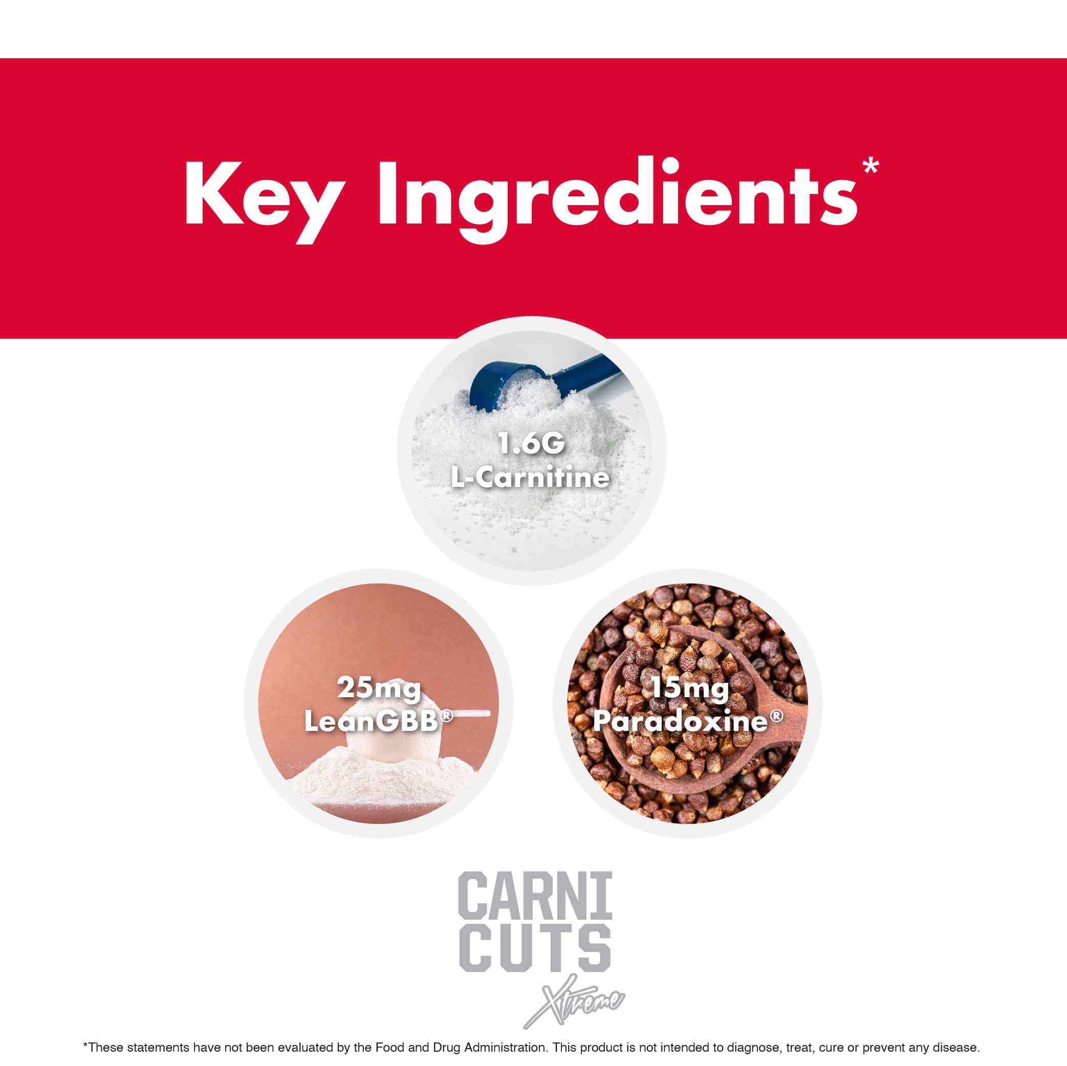 NutraOne CarniCuts Xtreme Pineapple close-up of LeanGBB and L-Carnitine ingredients