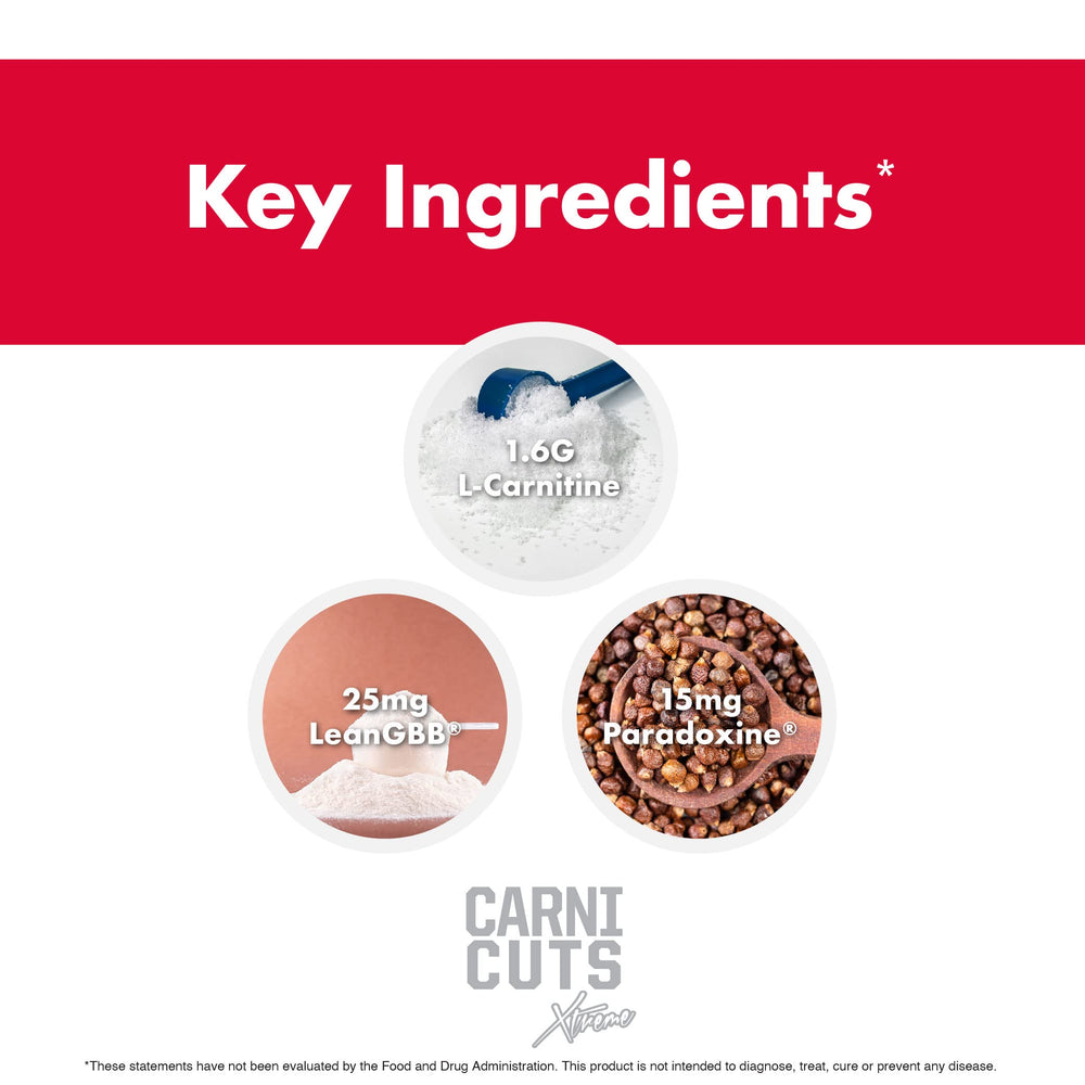 NutraOne CarniCuts Xtreme Pineapple close-up of LeanGBB and L-Carnitine ingredients