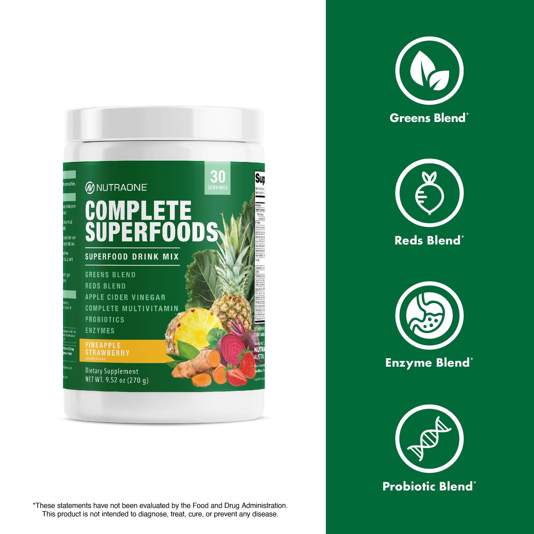 NutraOne Complete Superfoods digestive enzymes support digestion after meals