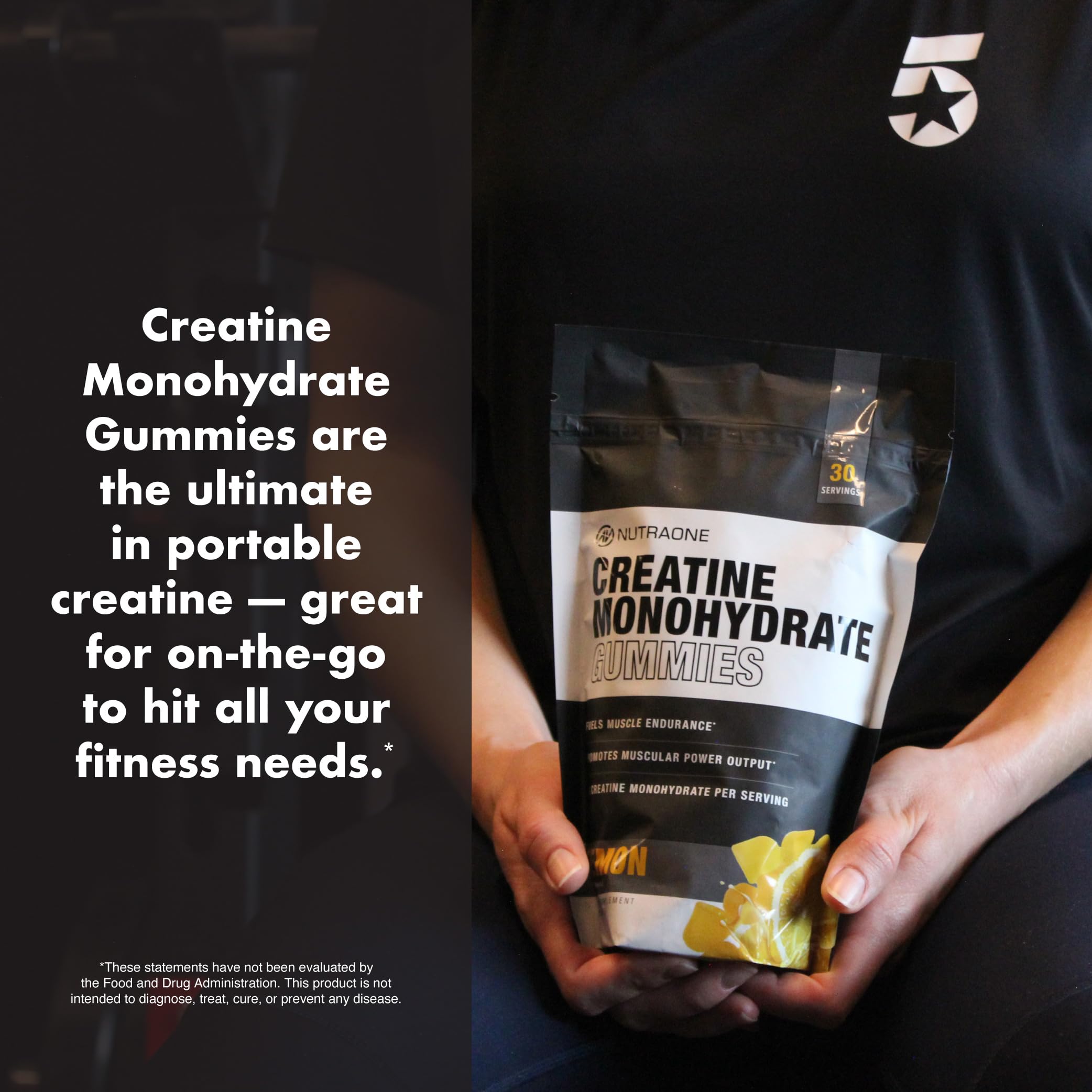 NutraOne Creatine Monohydrate Gummies with a delicious texture for easy use.