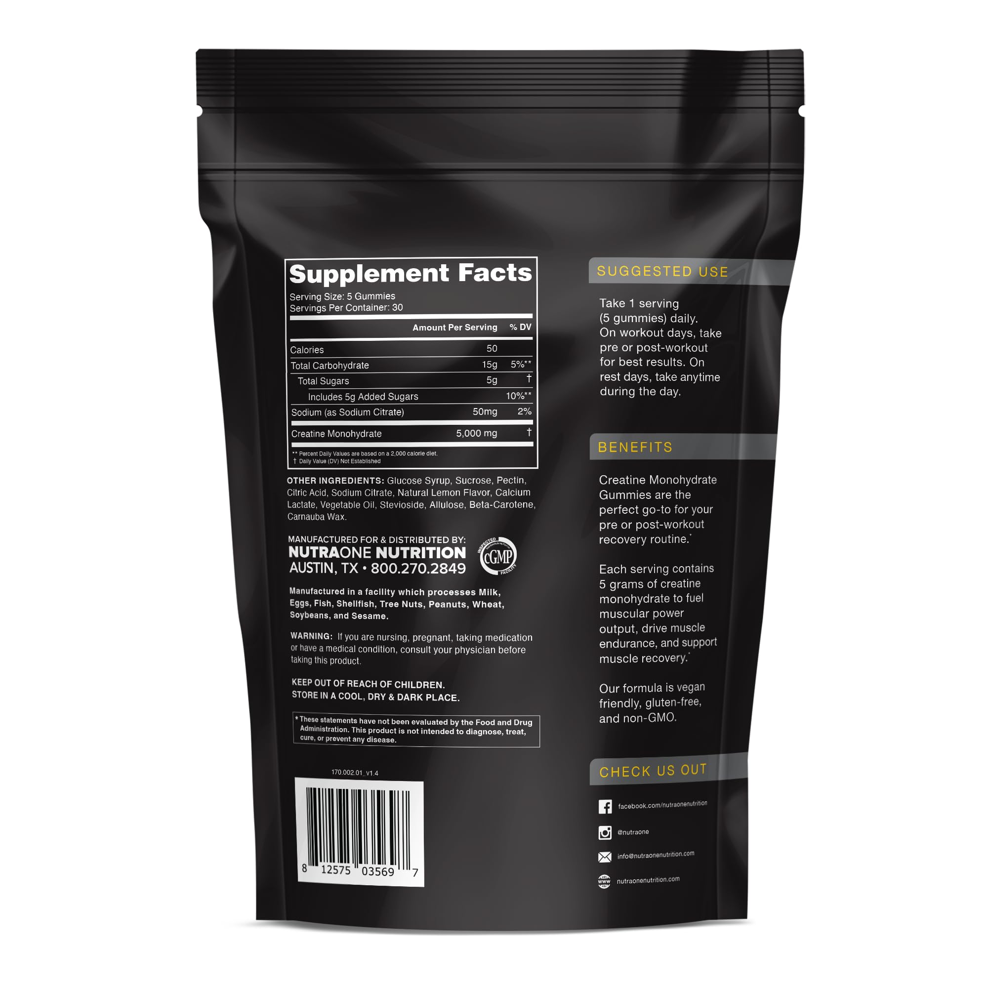 NutraOne Creatine Monohydrate Gummies fueling muscle power during workouts.
