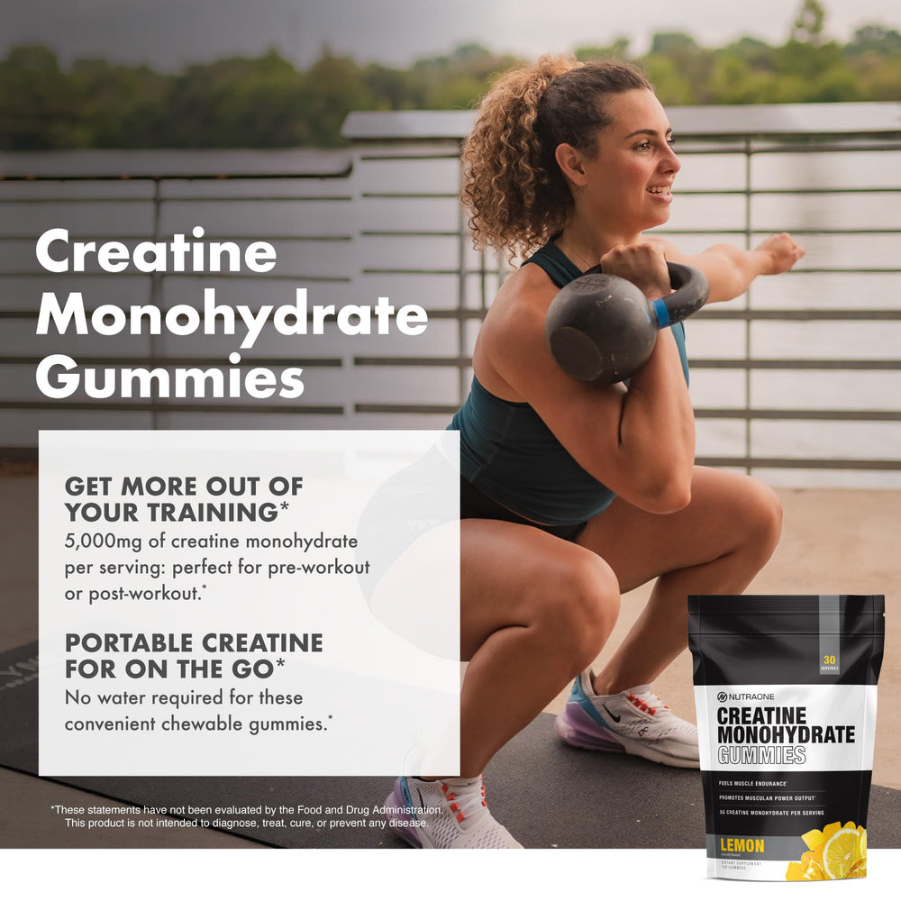 NutraOne Creatine Monohydrate Gummies made with high-quality ingredients.