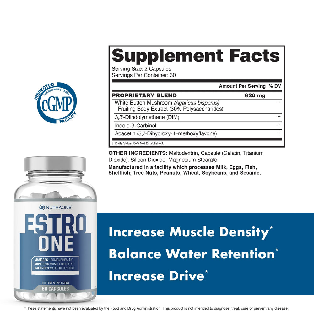 NutraOne EstroOne image emphasizing hormone balance support.