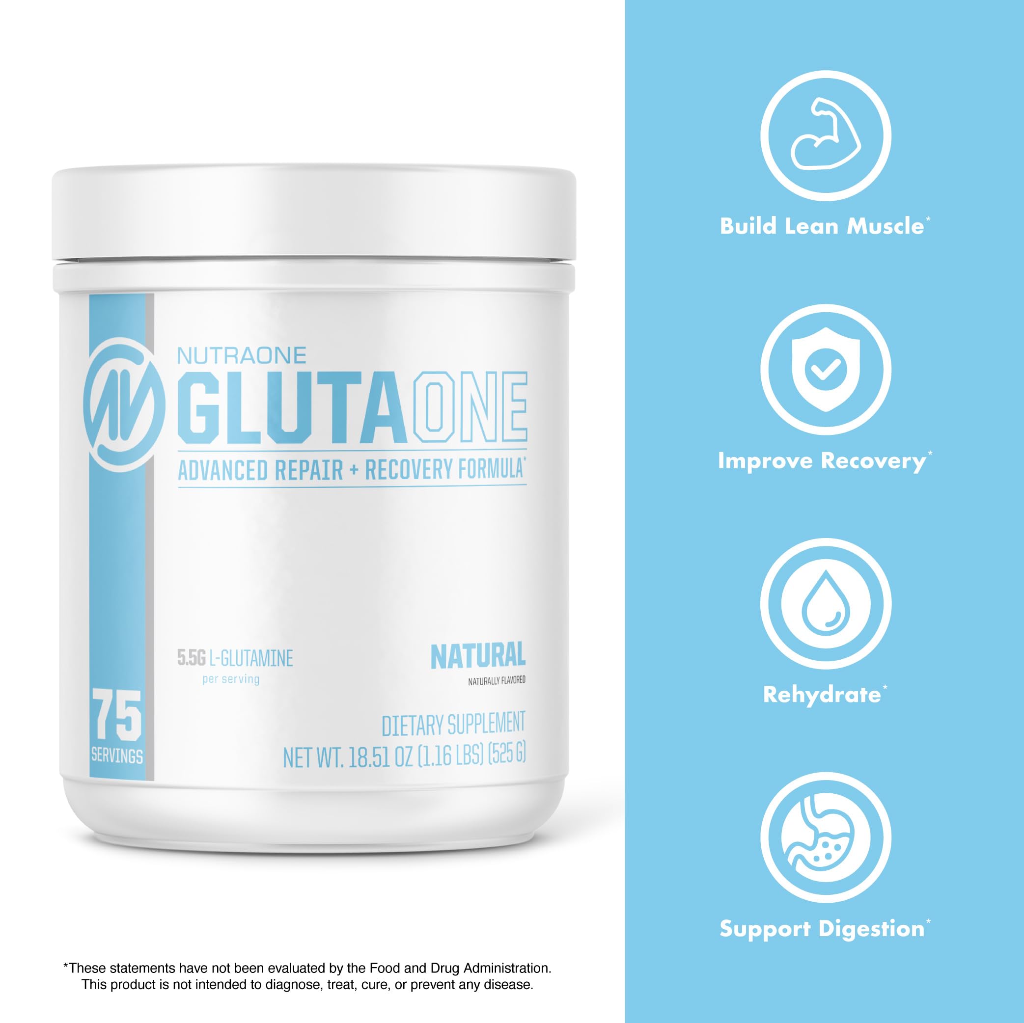 NutraOne GlutaOne post-workout shake shows effortless mixing and muscle-supporting recovery