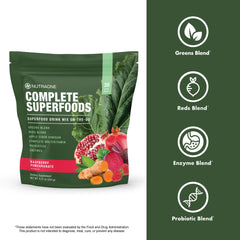 NutraOne greens reds blend image highlights fruit and vegetable powder for everyday nutrition